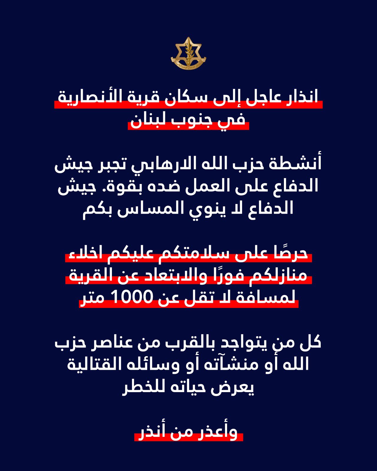 IDF forced displacement map