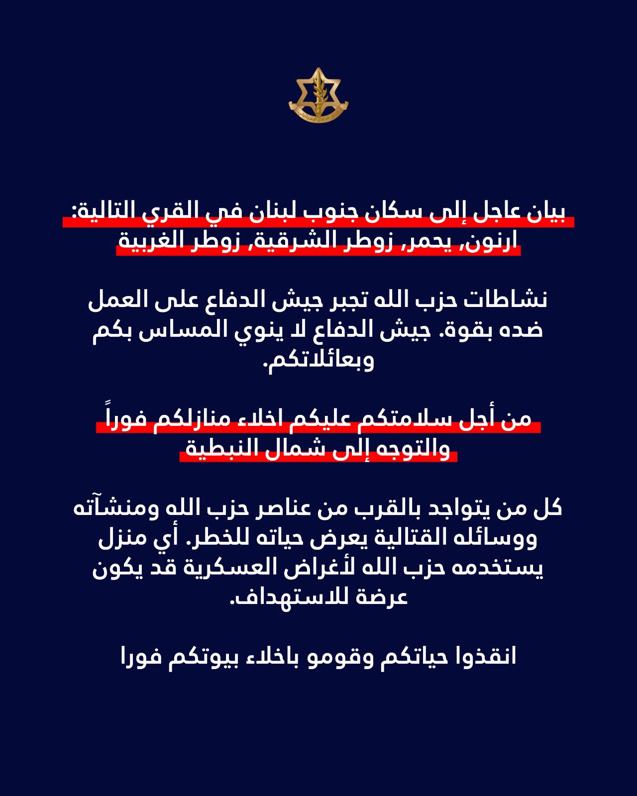 IDF forced displacement map